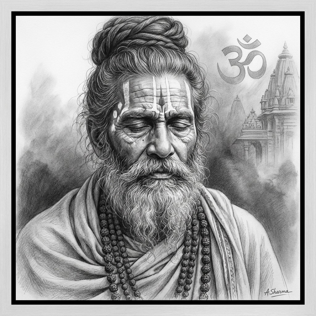 Wisdom Scetch Free Ancient Spiritual Wisdom Image - Graphite, Portrait, Sketch ...