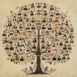 Tree Lineage Image Free Family Tree Illustration Image - Genealogy, Ancestry, Heritage ...
