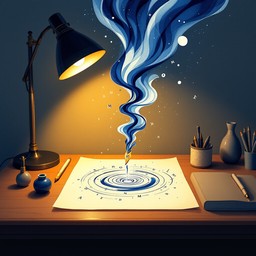 Writing Magic Image Free Magical Writing Scene Image - Writing, Ink, Lamp | Download at ...
