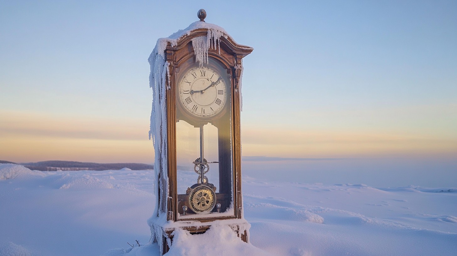 Free Frozen Timepiece Display Photo - Vintage, Clock, Snow | Download ...