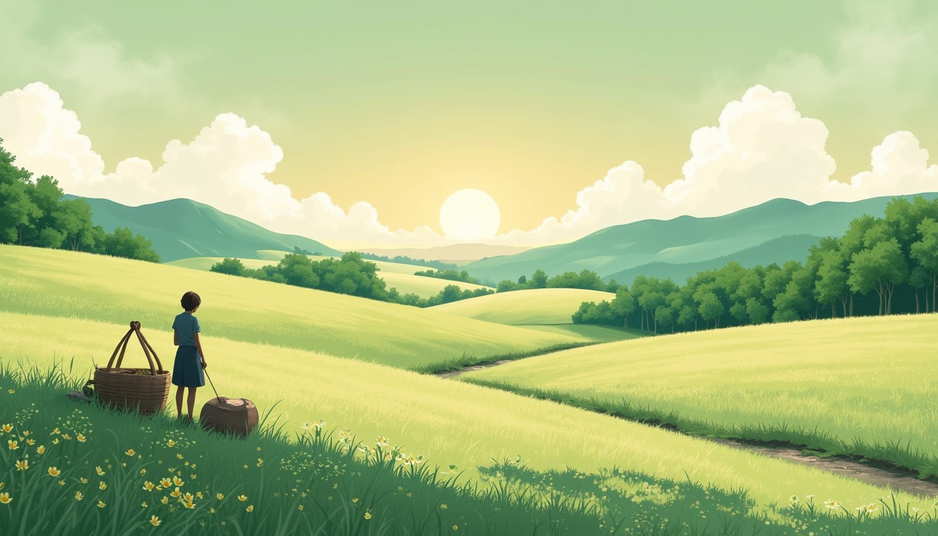 Free Serene anime landscape Image - Anime, Countryside, Sunset ...