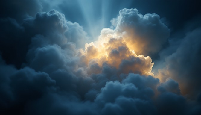 Free Heavenly Light Break Image - Sunbeams, Clouds, Storm | Download at ...