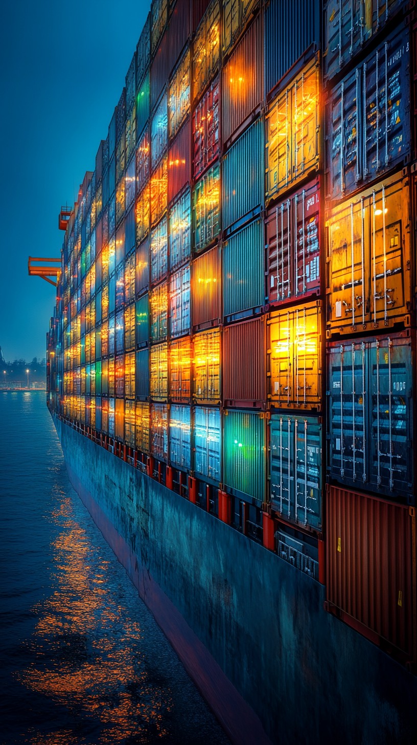 Free Illuminated Cargo Ship Image - Cargo, Ship, Night | Download at ...