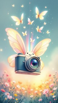 Free Magical Camera Wings Image - Camera, Butterfly, Rainbow | Download ...
