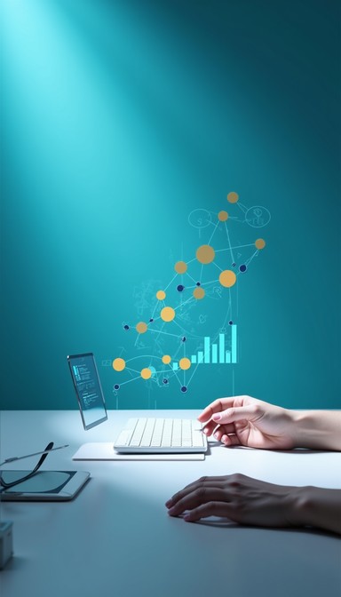 Free Analytics in Blue Image | Download at StockCake