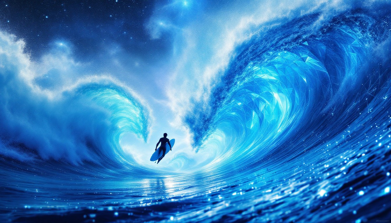 2d Wave Rider Design Free Dimensional Wave Rider Image - Surfer, Waves, Blue | Download at ...
