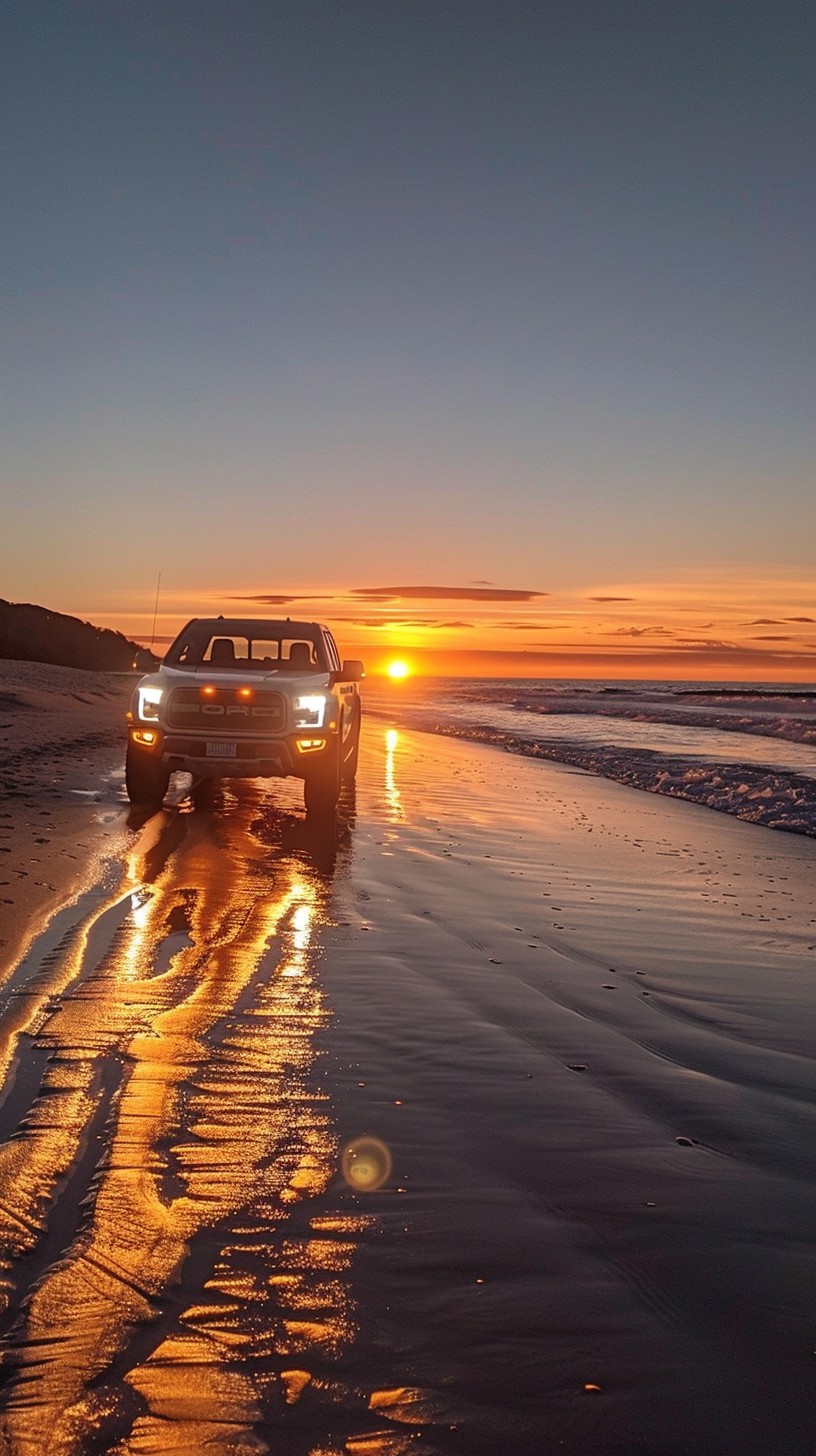 Free Sunset Beach Drive Image - Sunset, Beach, Vehicle | Download at ...