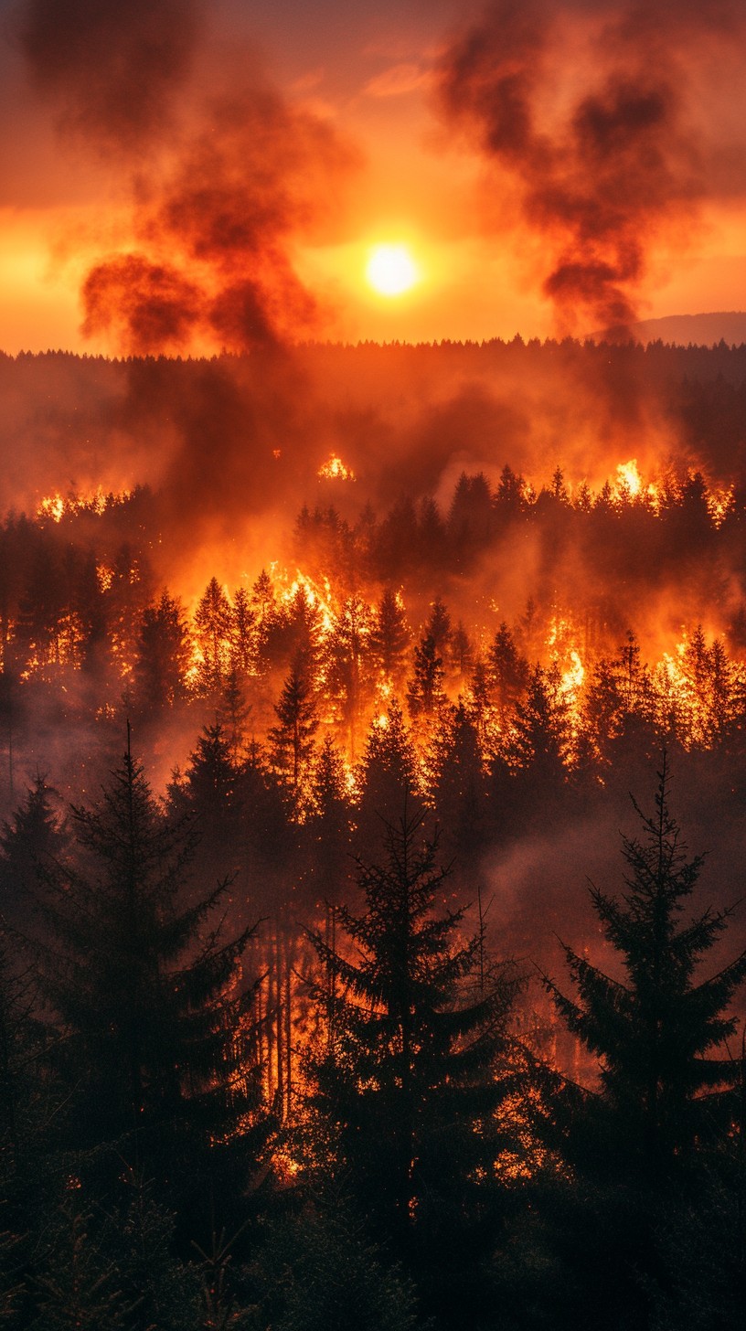 Free Fiery Sunset Blaze Image - Sunset, Wildfire, Forest | Download at ...