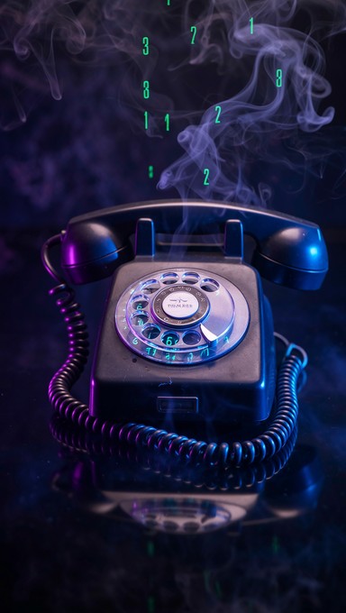 Free Neon Ghost Call Image | Download at StockCake
