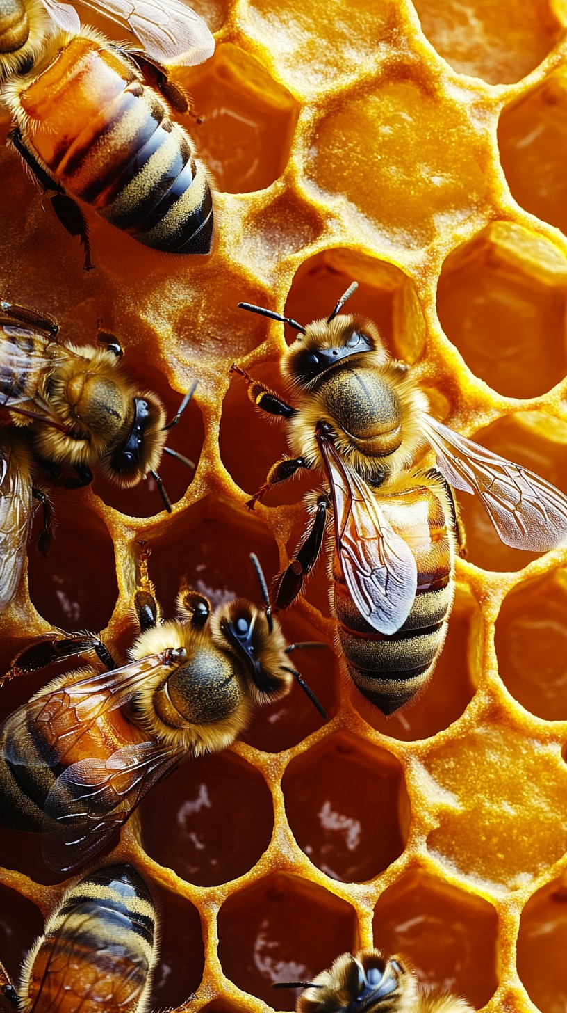 Free Bees on Honeycomb Image - Bees, Honeycomb, Nectar | Download at ...
