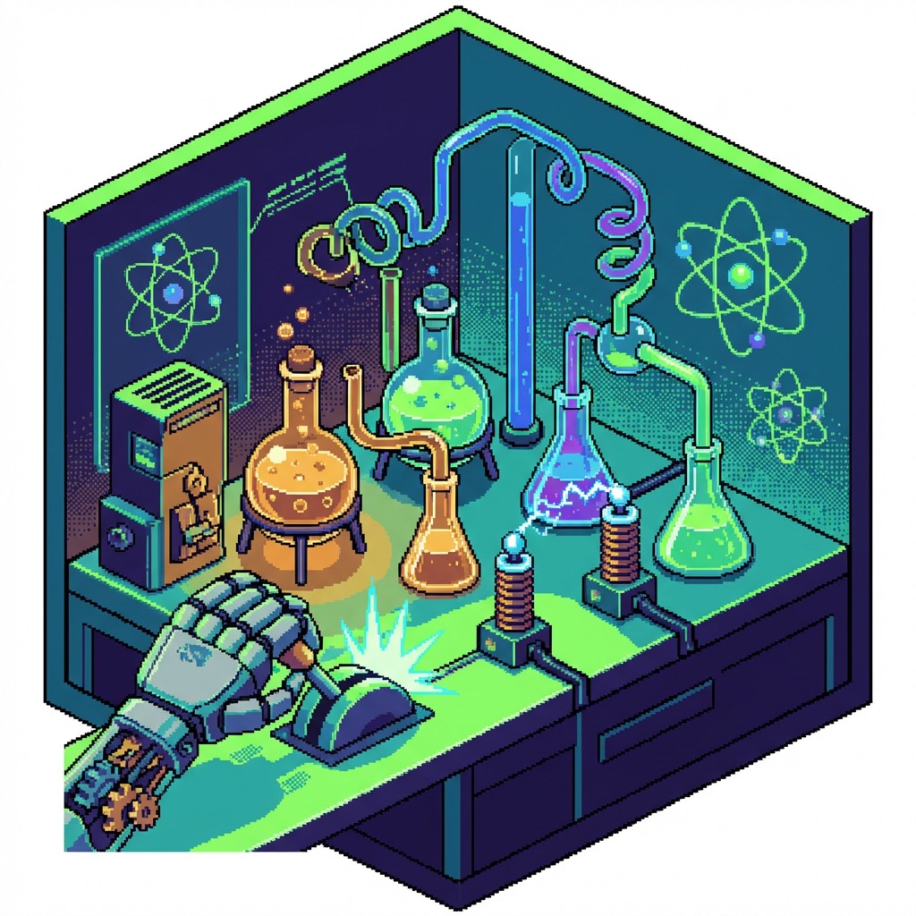 Free Robotic Chemistry Experiment Image - Pixel-art, Chemistry ...