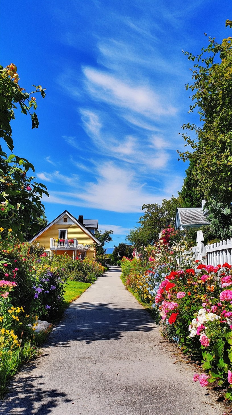 Free Idyllic summer pathway Image - Summer, Pathway, Flowers | Download ...