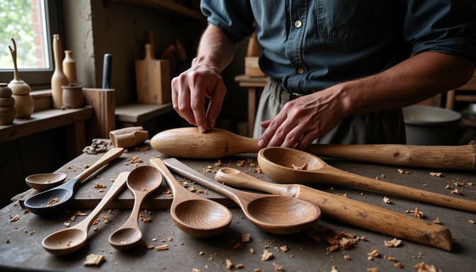 Free Traditional Spoon Carving Image - Woodworking, Spoons, Artisan ...