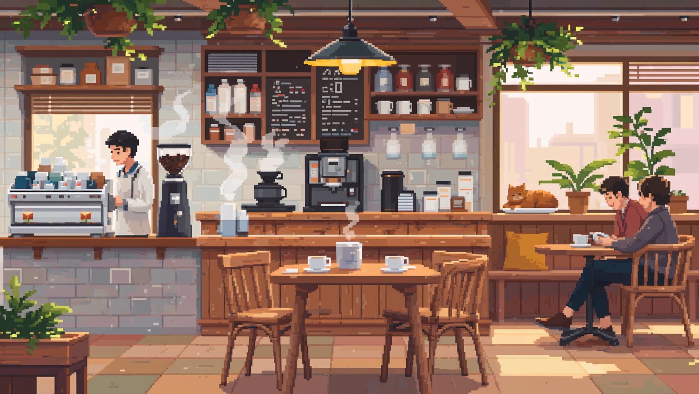 Free Pixelated Coffee Haven Image - Café, Pixel, Coffee | Download at ...