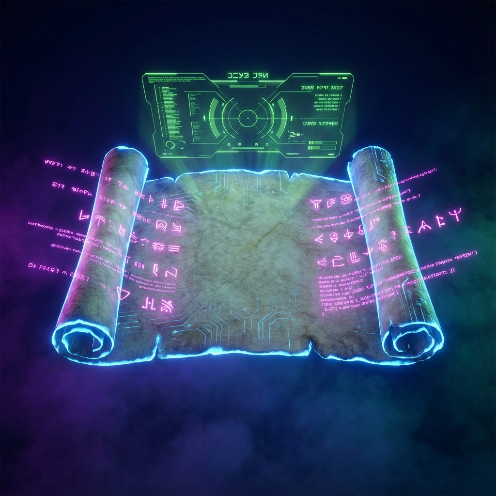 Free Cyberpunk Magic Scroll Image - Cyberpunk, Scroll, Parchment ...