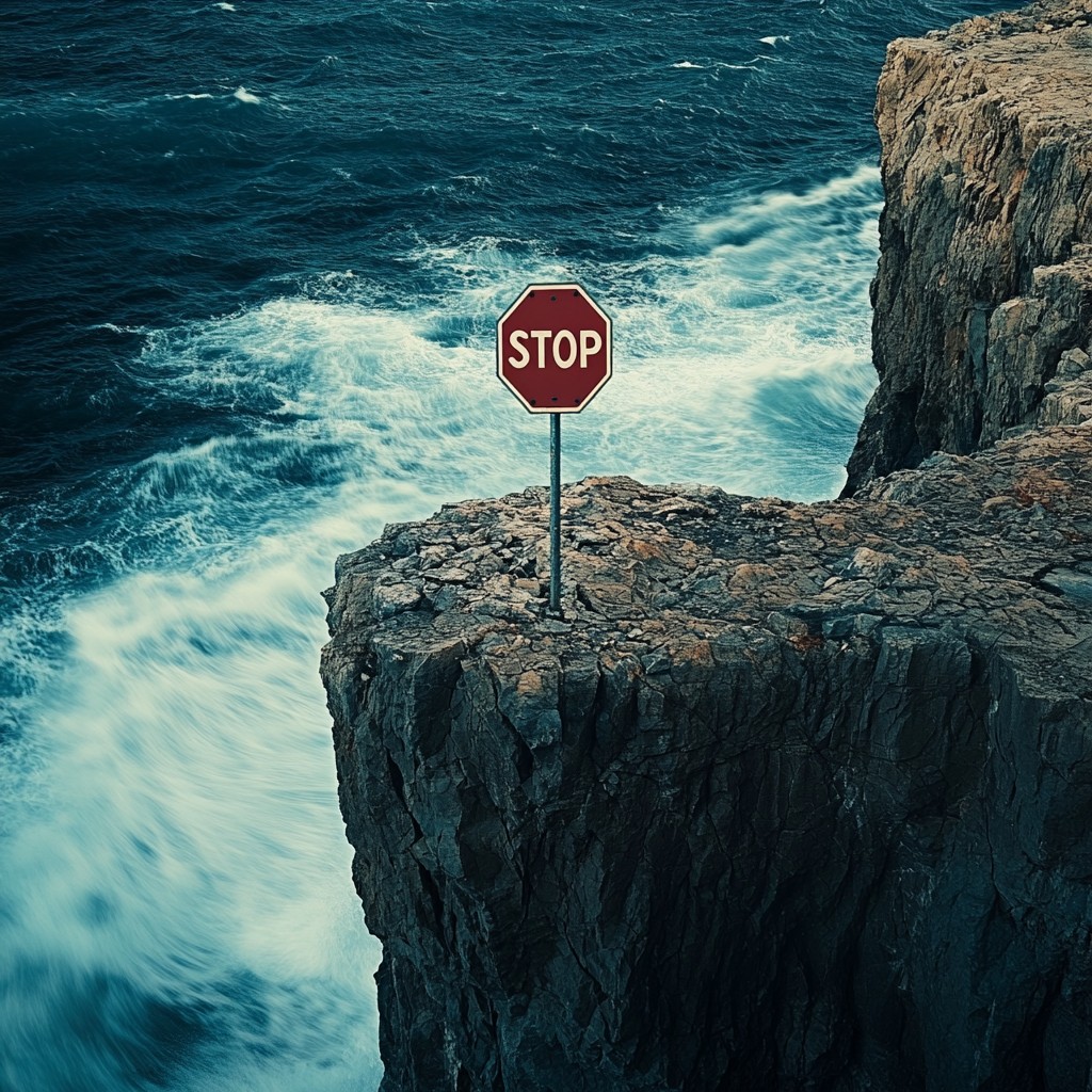 Free Stop by sea Image - Stop, Sea, Cliff | Download at StockCake