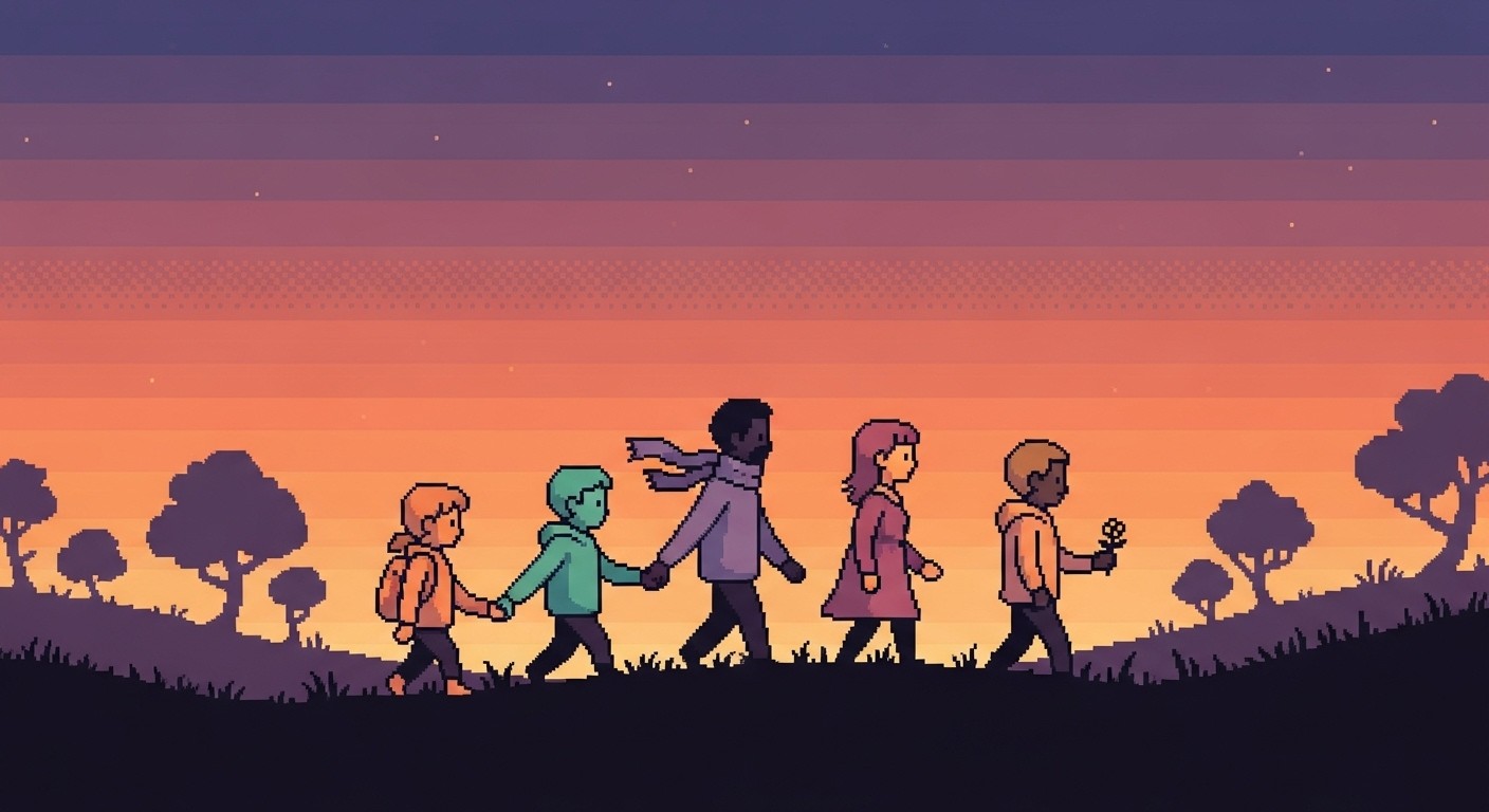 Free Pixel sunset friends Image - Pixel, Sunset, Friends | Download at ...