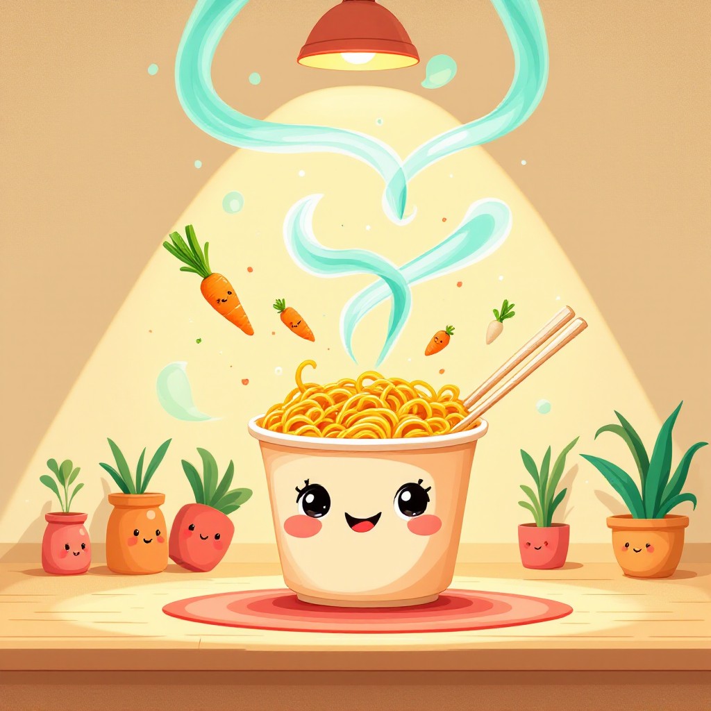 Free Happy Noodle Magic Image - Illustration, Kawaii, Noodles ...