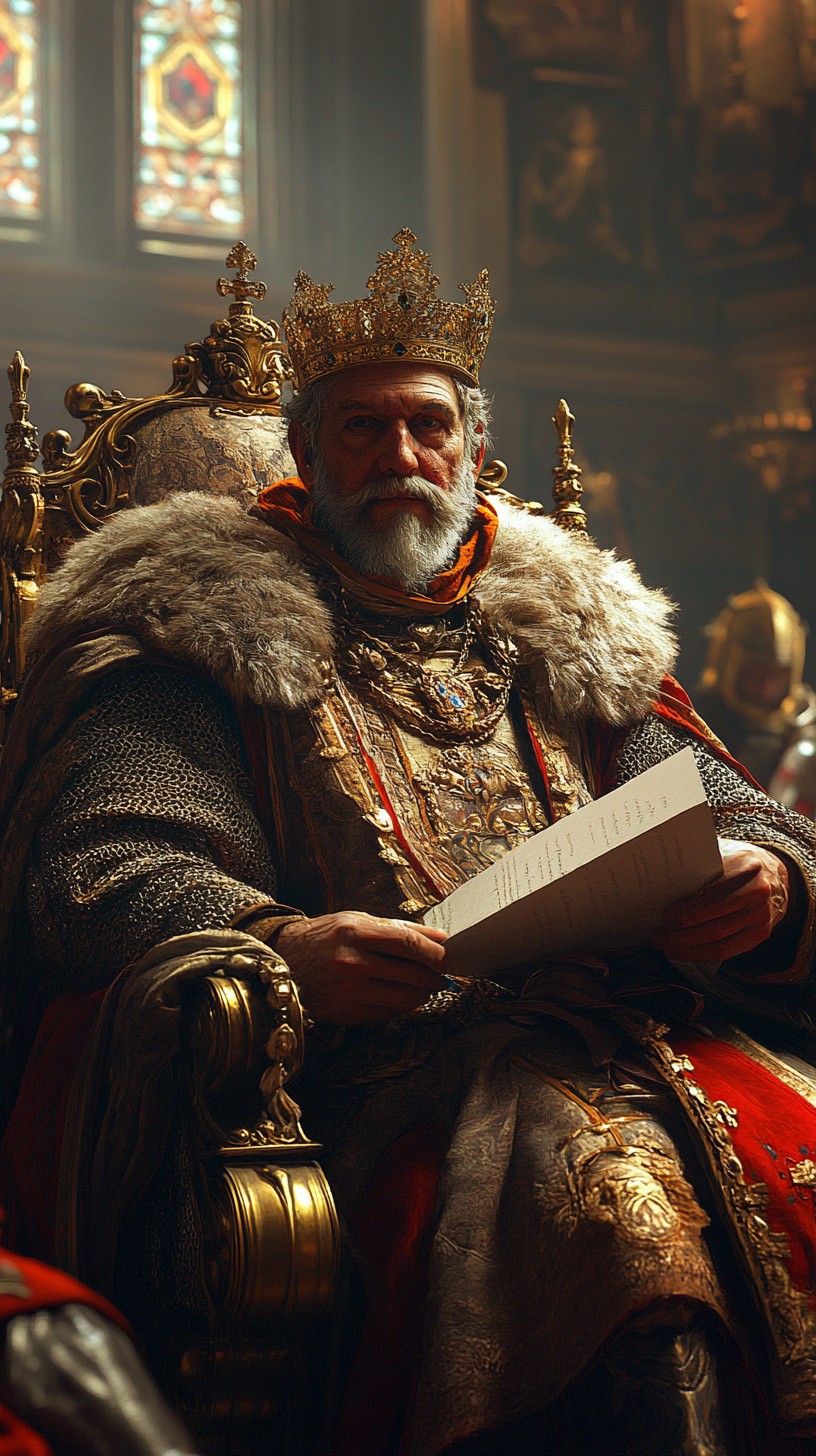 Free King holding document Image - King, Throne, Document | Download at ...
