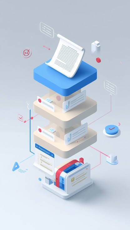 Document Processing Flow Image Free Official Process Visualized Image - Flowchart, Procedure, Document ...