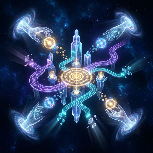 Free Cosmic Transaction Portal Image - Surreal, Cosmic, Crystalline ...