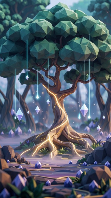 Free Magical Tree Illustration Image - Enchanted, Forest, Tree ...