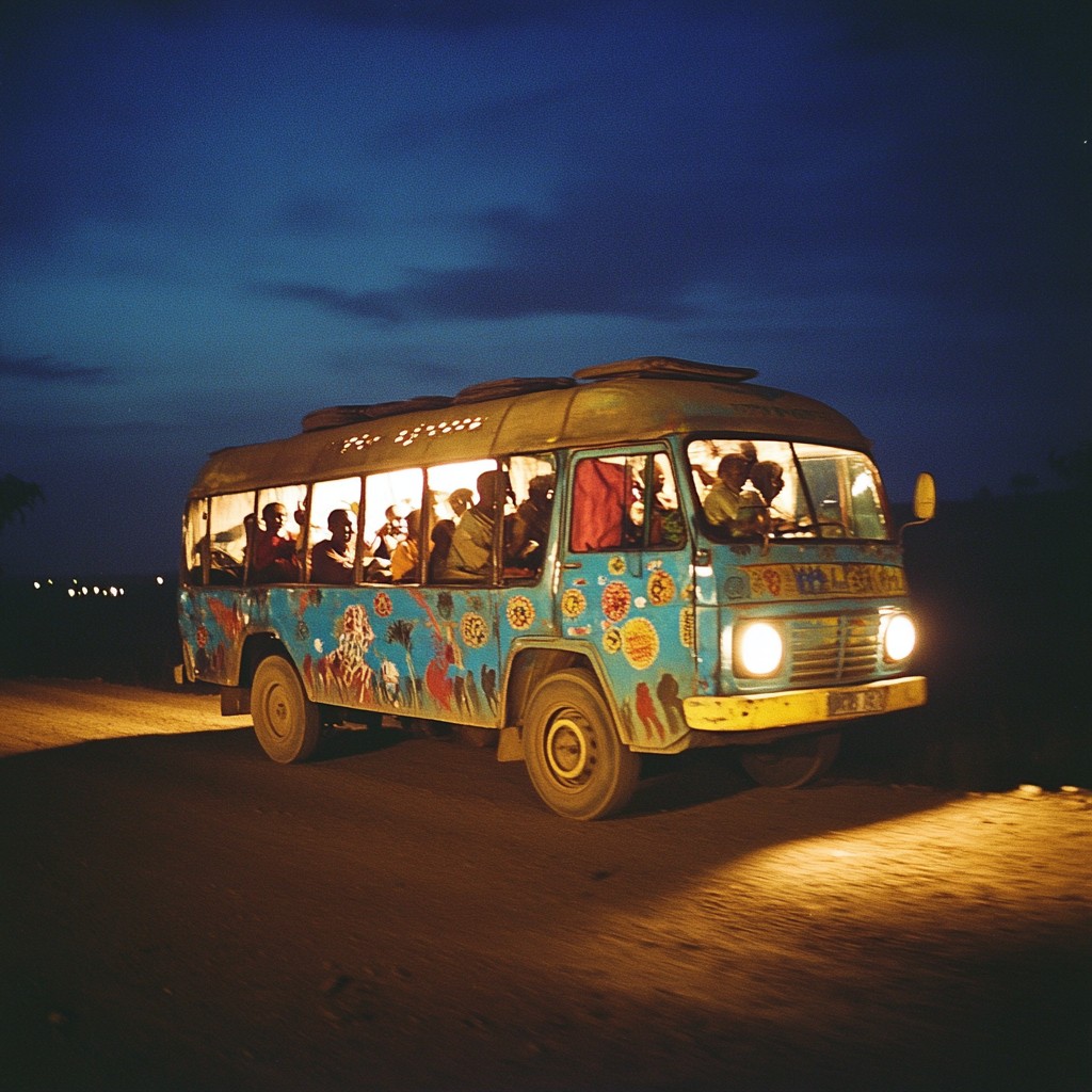 Free Colorful night bus Image - Bus, Night, Colorful | Download at ...