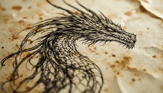 Free Dragon Parchment Sketch Image - Dragon, Sketch, Parchment ...