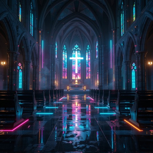 Free Neon Sacred Space Image - Cyberpunk, Neon, Church | Download at ...