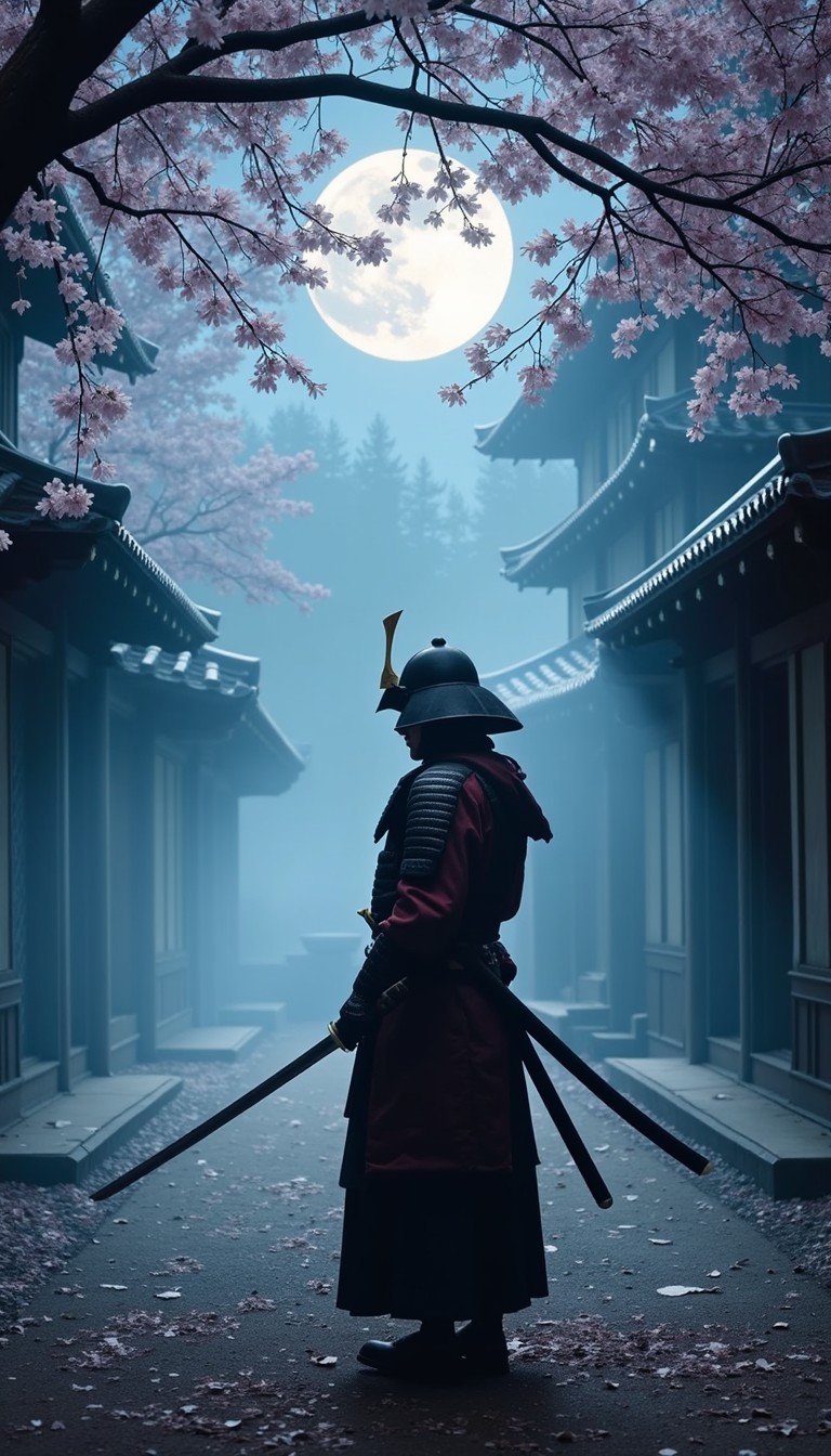 Samurai Path Design Free Moonlit Samurai Path Image - Samurai, Warrior, Katana | Download ...