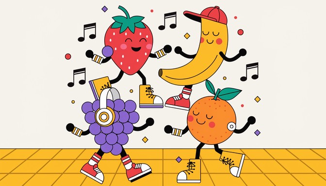 Free Fruit Dance Party Image - Pixel, Fruit, Dancing | Download at ...