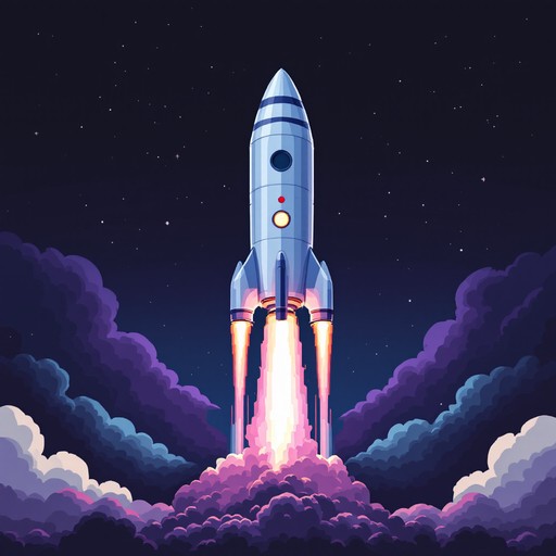 Free Pixel Rocket Launch Image | Download at StockCake