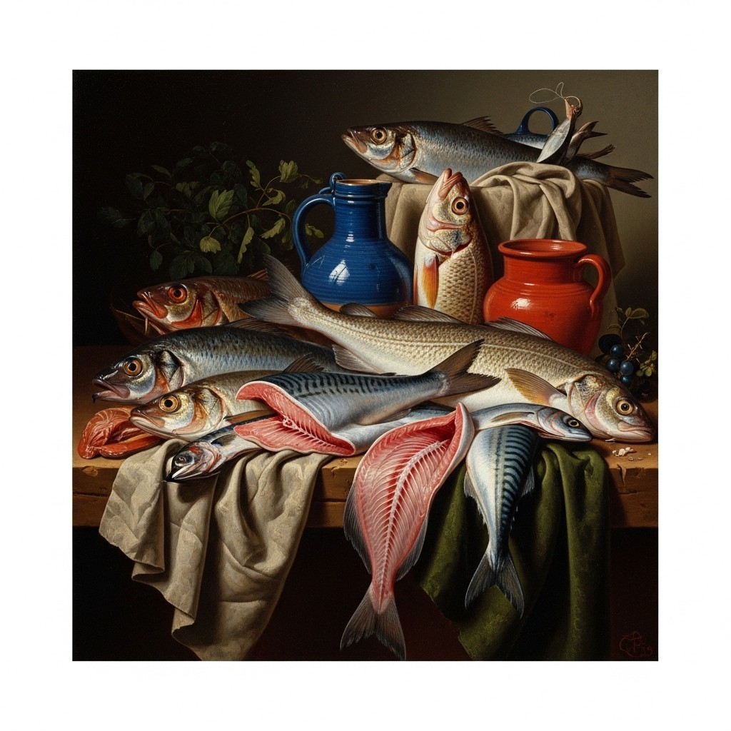 Still Life Reference Fish Free Classic Fish Still-life Image - Fish, Stilllife, Dutch | Download ...