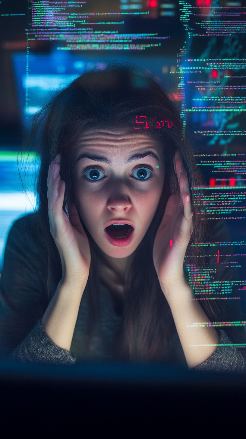 Free Shocked computer user Photo - Shocked, Woman, Computer | Download ...