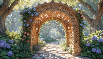 Free Enchanted Forest Gateway Image - Gateway, Arch, Forest | Download ...