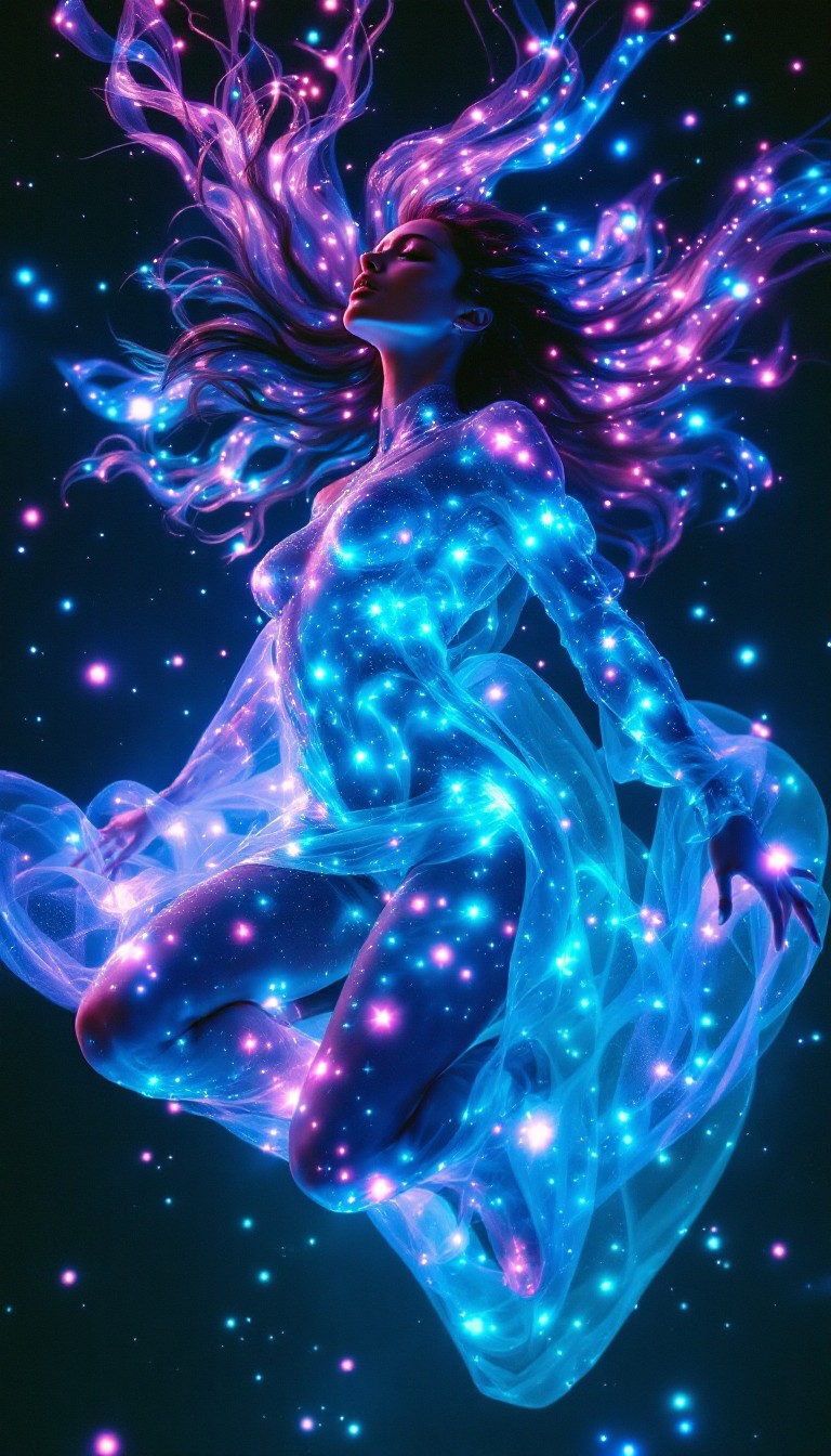 Free Celestial Energy Being Photo - Ethereal, Bioluminescent, Cosmic ...