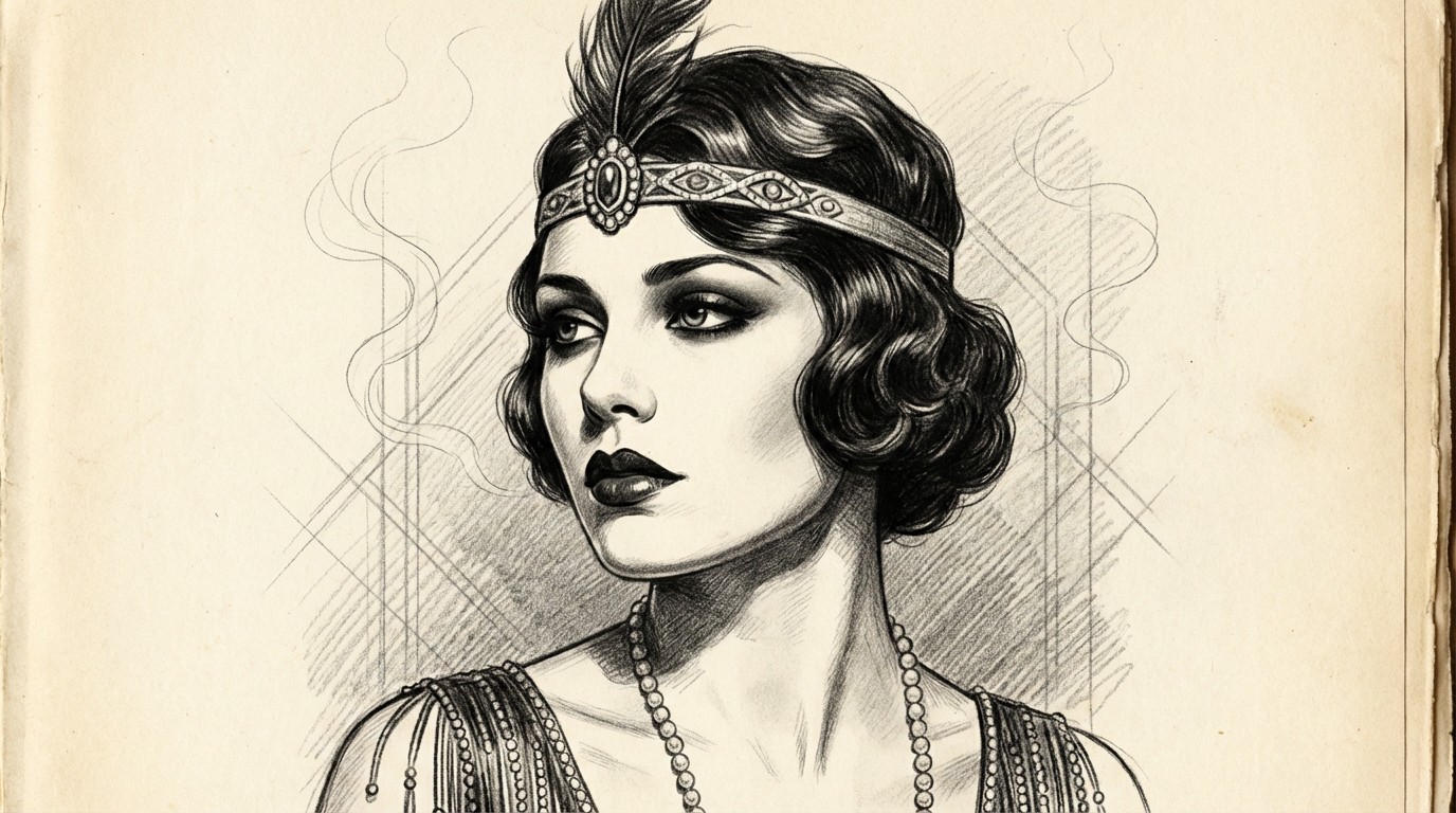 Free Vintage Flapper Portrait Image - Flapper, 1920s, Portrait ...