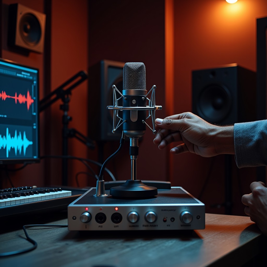 Free Professional Audio Setup Image - Microphone, Studio, Recording ...