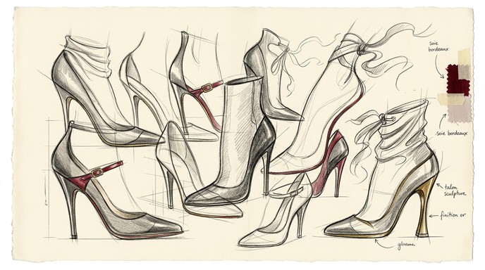 Shoe Proportion Design Free Elegant Shoe Sketches Image - Fashion, Illustration, Sketch ...