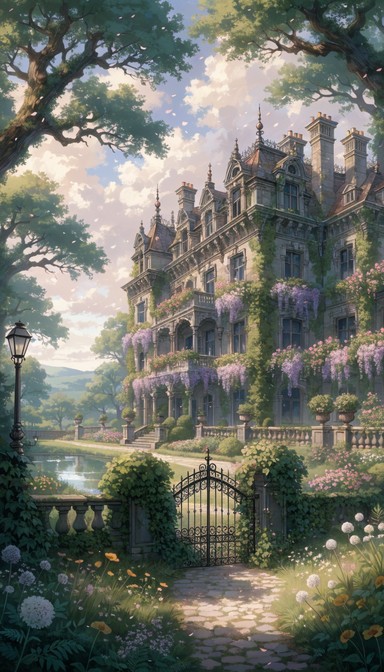 Free Enchanted Manor Estate Image - Anime, Illustration, Manor ...