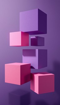 Floating Blocks Gradient Free Floating Geometric Blocks Image - Geometric, Minimal, Blocks ...