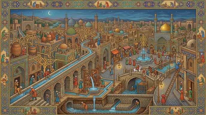 Free Persian City Infrastructure Image - Persian, Miniature, Painting ...