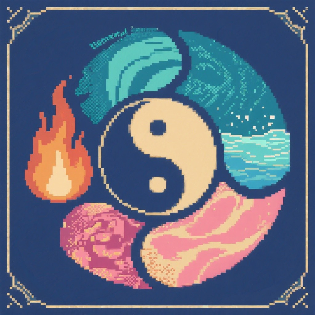 Free Elemental Balance Pixels Image - Pixelart, Elements, Harmony ...
