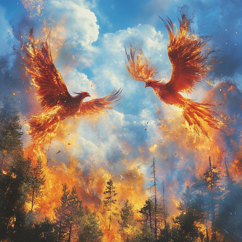 Free Fiery Phoenixes Ascending Image - Phoenix, Fire, Flames | Download ...