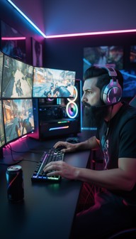 Intense Gaming On Computer Free Intense Gaming Session Image - Gamer, Gaming, Computer | Download ...