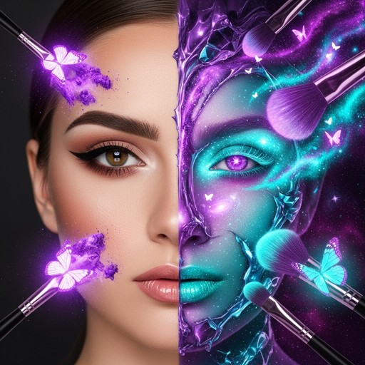 Violet Transforms Free Cosmic Beauty Transformation Image | Download at StockCake