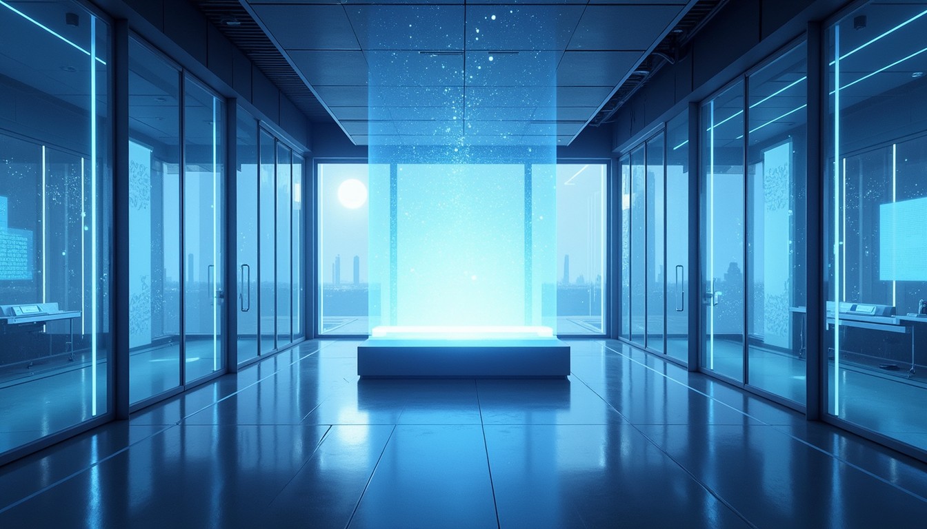 Free Blue Tech Innovation Image - Futuristic, Laboratory, Holographic ...