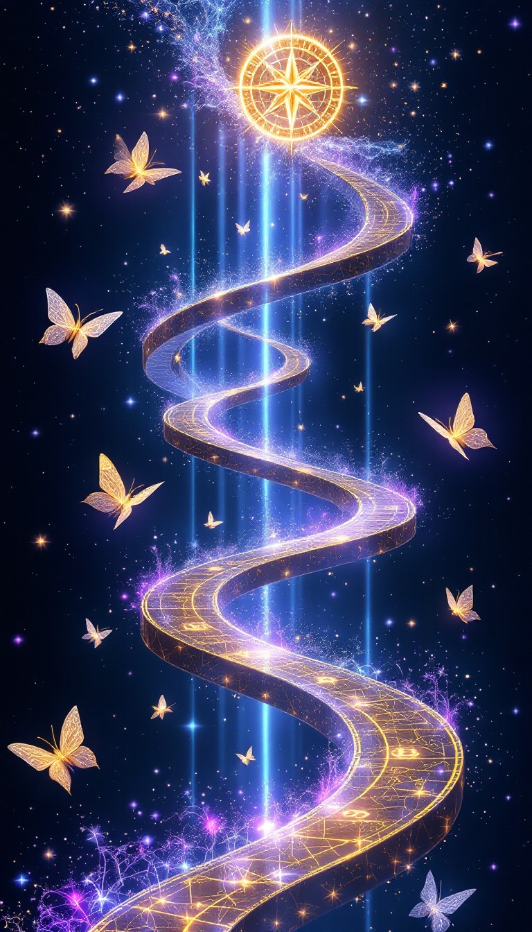Free Magical Butterfly Journey Image - Butterfly, Compass, Spiral ...