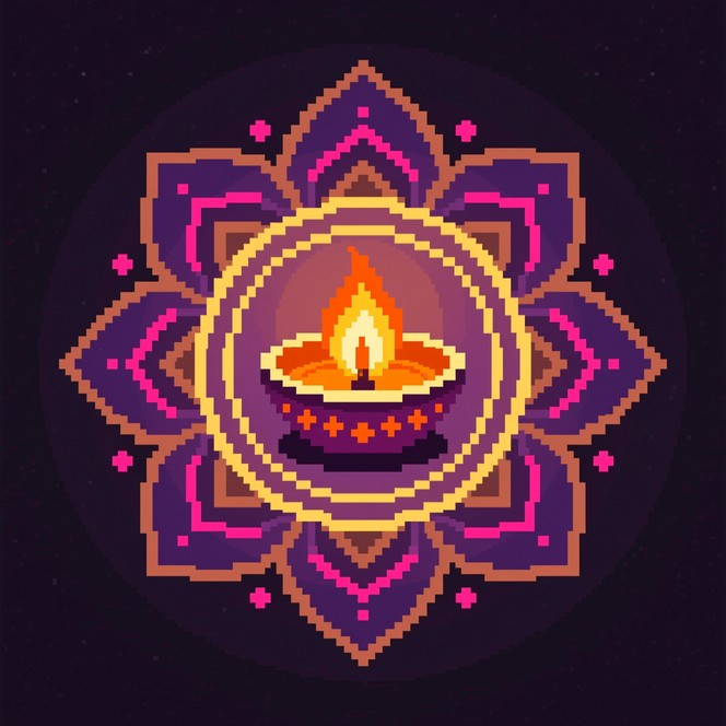 Free Illuminated Festival Altar Image - Diwali, Diyas, Rangoli ...