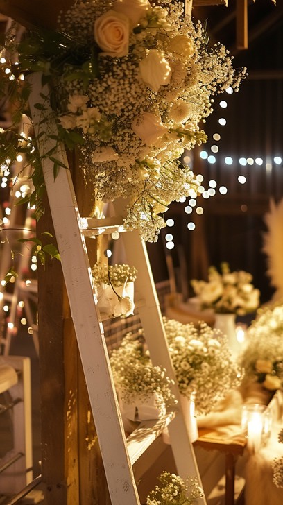 Free Enchanted Floral Decor Image - Ladder, Flowers, Lights | Download ...